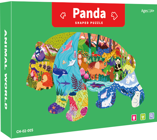custom Kids toys Chipboard Puzzle Jigsaw Toys For kids Cartoon animal jigsaw puzzle