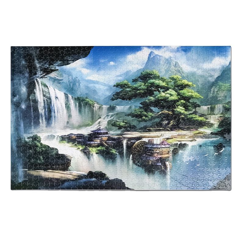 Factory Custom Printed 1000 Pieces Adults toys game wooden Jigsaw Puzzle Manufacturer