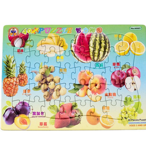 High Quality Custom Children Jigsaw Puzzle Wooden Puzzle Toy Learning 2 in 1wooden Puzzle
