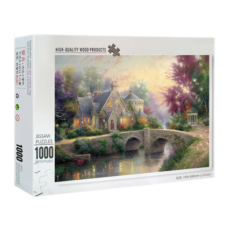 Hot sale low MoQ Adults Wooded Custom design Diy Jigsaw Puzzle 1000 Pieces for teens