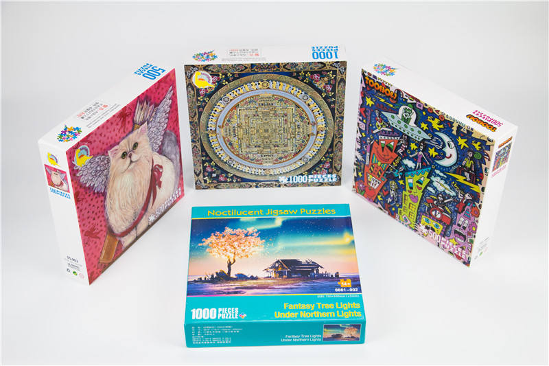 Hot sale Customize Different Packaging Ways cylinder 300 500 1000 1500 pcs Jigsaw Puzzle for adult and kids