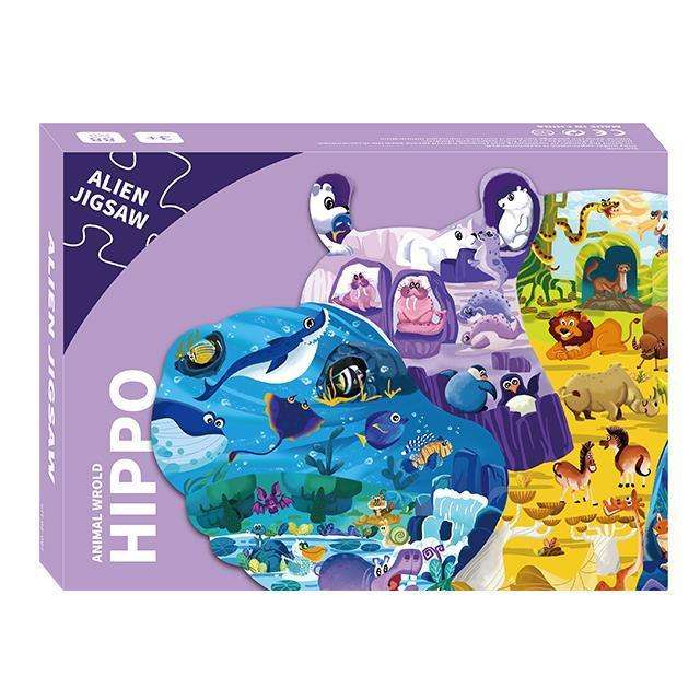 Kids Paper Irregular pieces shape 100 150 180 200 pcs Custom Animal Jigsaw Puzzle