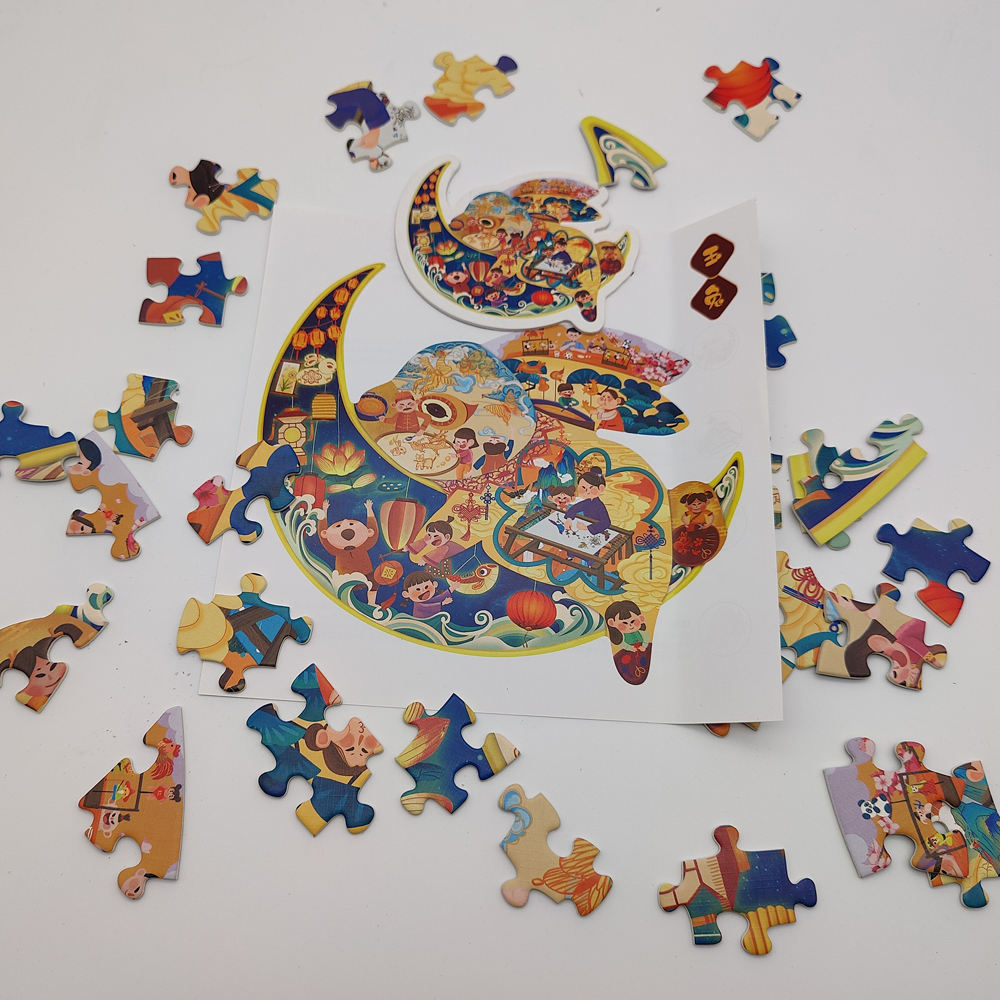 Wholesale Personalized custom jigsaw puzzles Paper Game animal Jigsaw Puzzles for Kids Adult