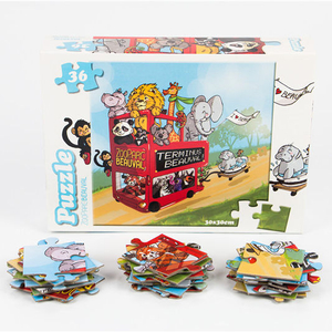 Wholesale price 36/48/60 Piece Cartoon Pattern Customization Jigsaw Puzzle For Children
