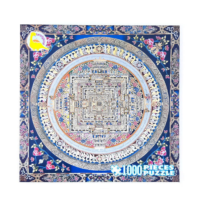 Manufacturers Custom Educational Toys Black Cardboard Round Shape Jigsaw Puzzles 1000 Pieces in China