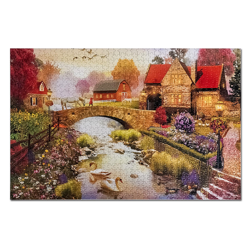 Wholesale Customized Picture 1000 Piece Wooden Puzzle Jigsaw For Adults Holder
