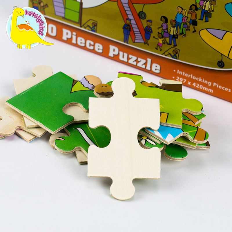 100pc Educational with Poster Best Wooden Puzzle for Kids