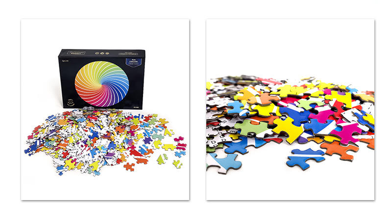 Factory Price kids toys Custom Printed 500 1000 pcs Thick Chipboard Educational Puzzle for adult