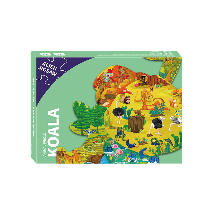 Children Educational Toys Game Lion Pattern 80 Pieces Paper Cardboard Jigsaw Puzzle For Kids