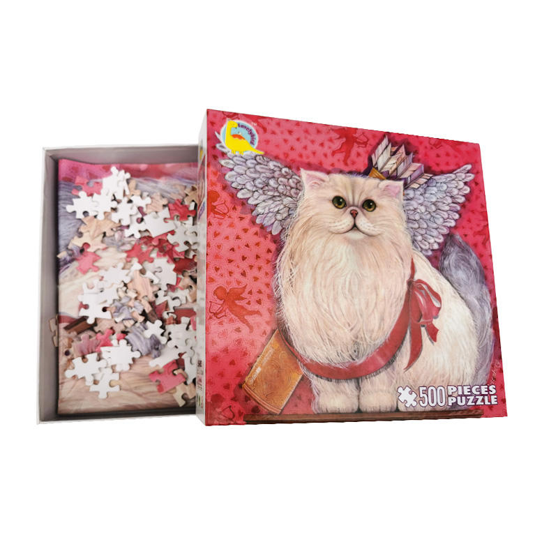 The Manufacturer Produces The Angel Cat Game Develops The Brain 500 Piece Jigsaw Puzzle